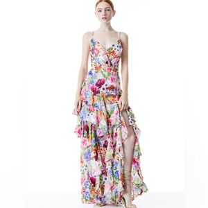 Alice + Olivia Floral High Low Dress